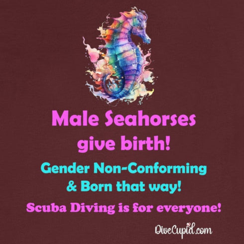 Seahorse Gender Non-conforming Fitted Pride T-shirt
